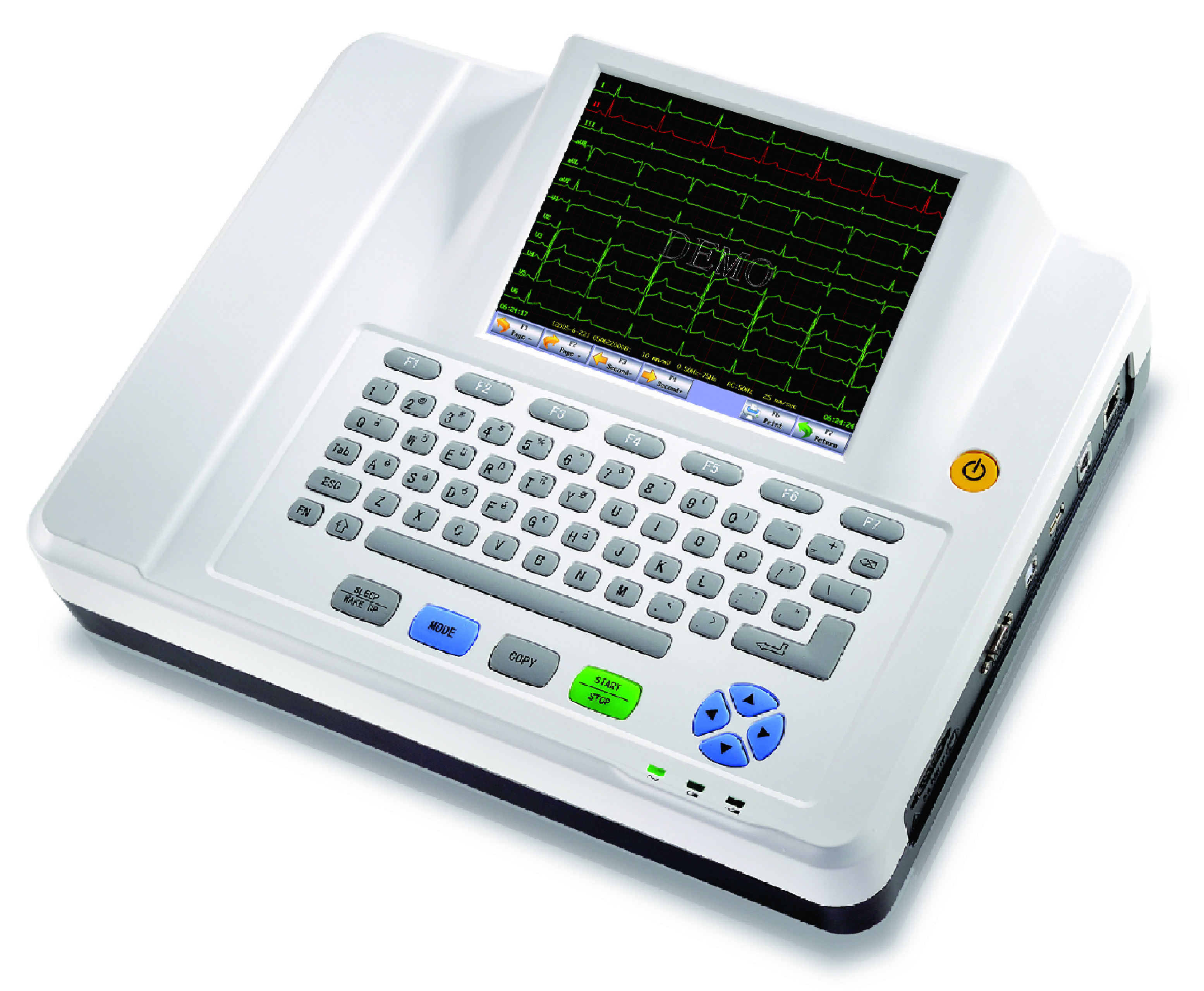 Electrocardiograma médico Máquina de cardiógrafo ECG ECG portátil digital de 12 canales